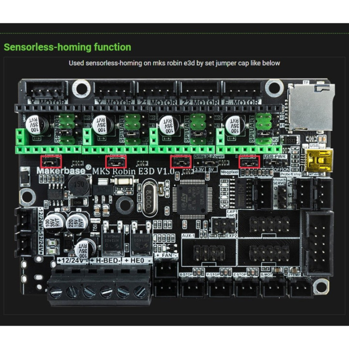 Tarjeta Madre Makerbase MKS Robin E3D V1.1 para impresora 3D