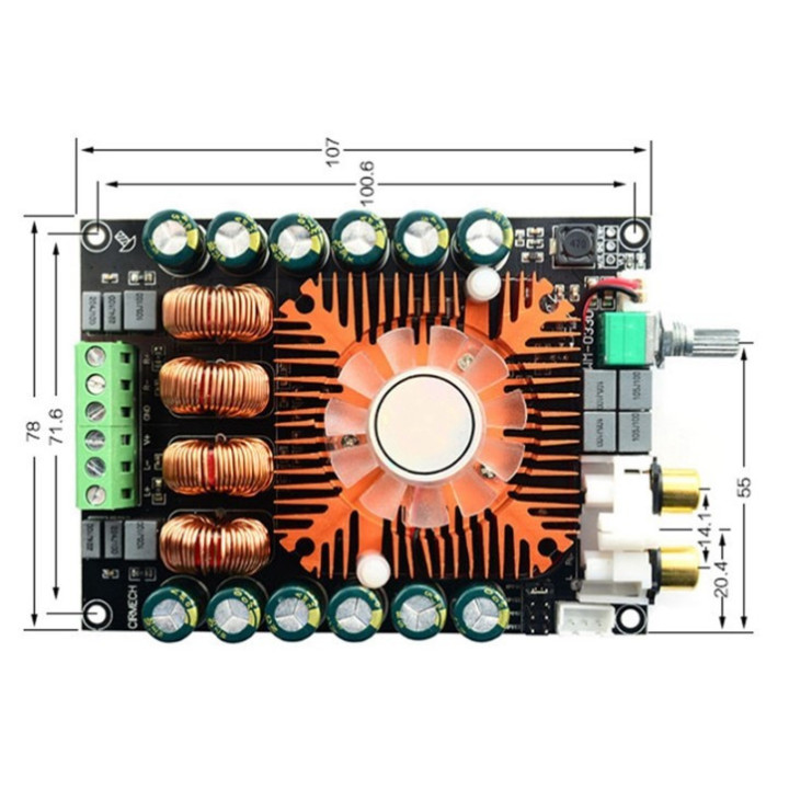Tarjeta Amplificadora de Audio TDA7498E 160W x 2 Clase D