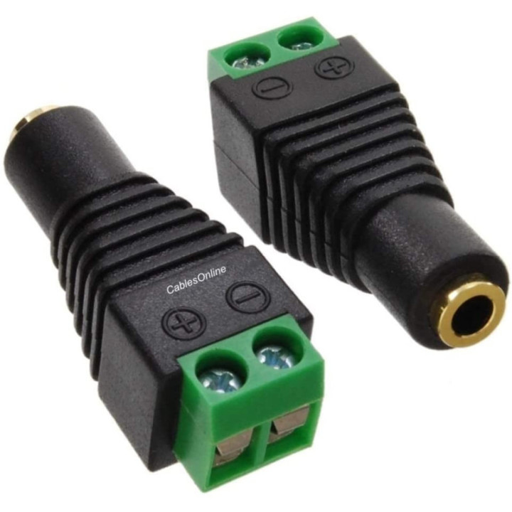 Conector de Audio 3.5mm a Terminal con 2 Tornillos