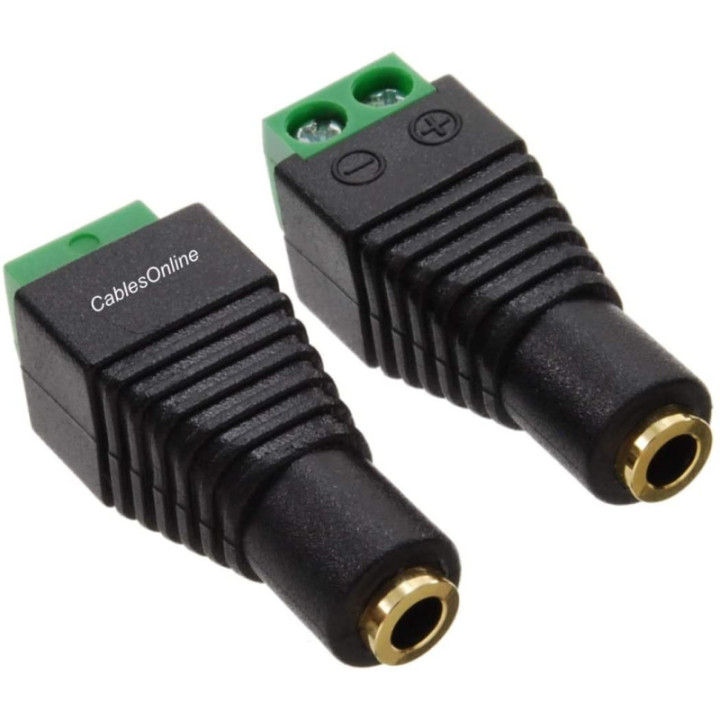 Conector de Audio 3.5mm a Terminal con 2 Tornillos