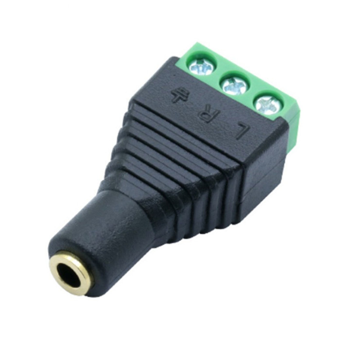 Conector de Audio 3.5mm a Terminal con 3 Tornillos