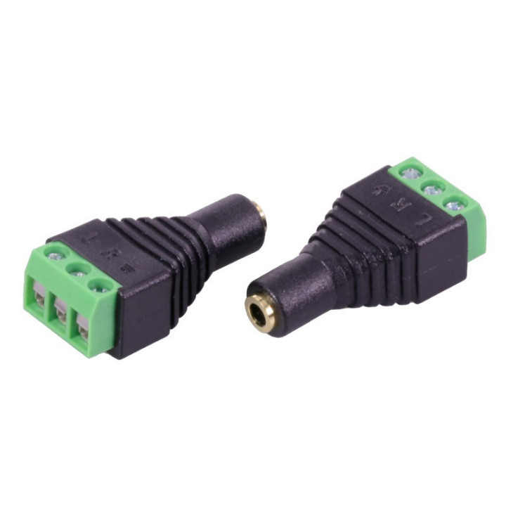 Conector de Audio 3.5mm a Terminal con 3 Tornillos