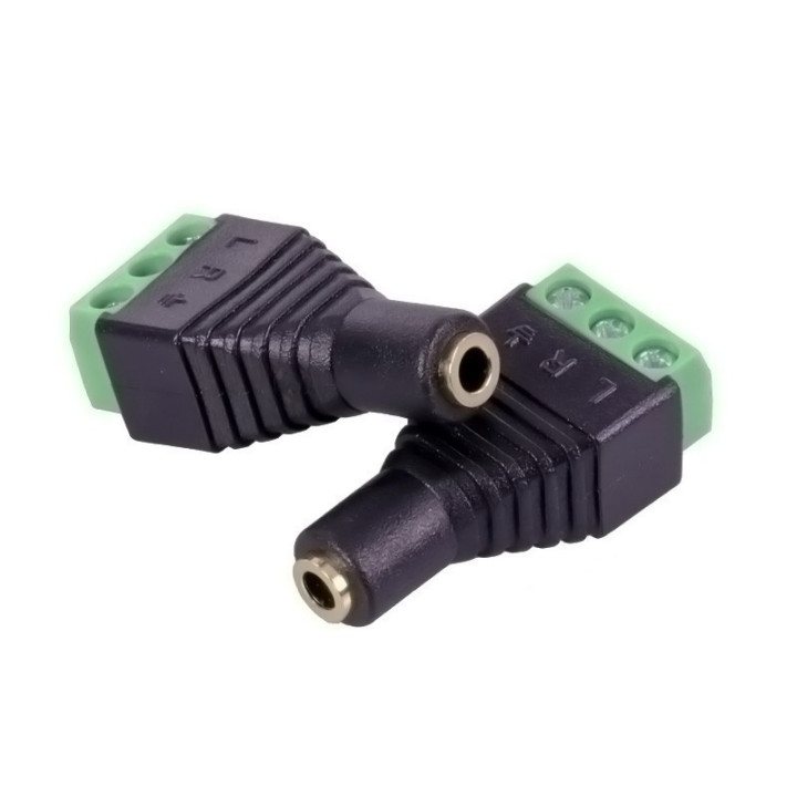 Conector de Audio 3.5mm a Terminal con 3 Tornillos