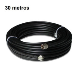 Cable RG8 con Conector RF Tipo N Macho 30M