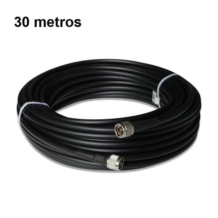 Cable RG8 con Conector RF Tipo N Macho 30M