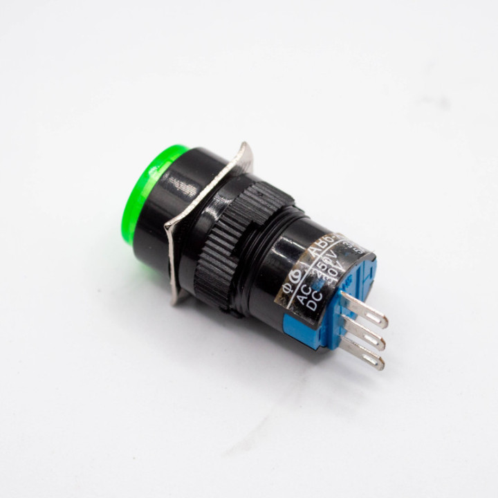 Interruptor Push Button P16 NC/NO 16mm 3 Pines