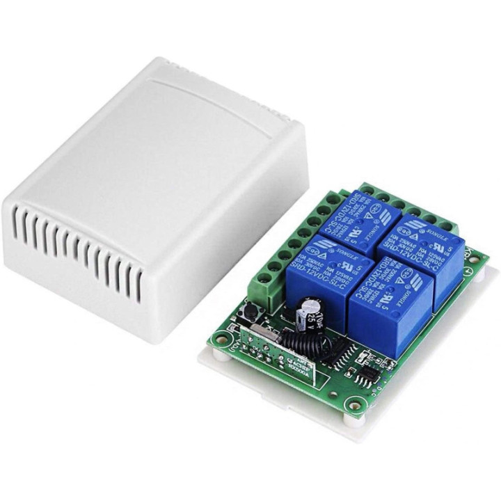 Rele Inalambrico 4 Canales 2 Controles 12V 433MHZ KR1204-4