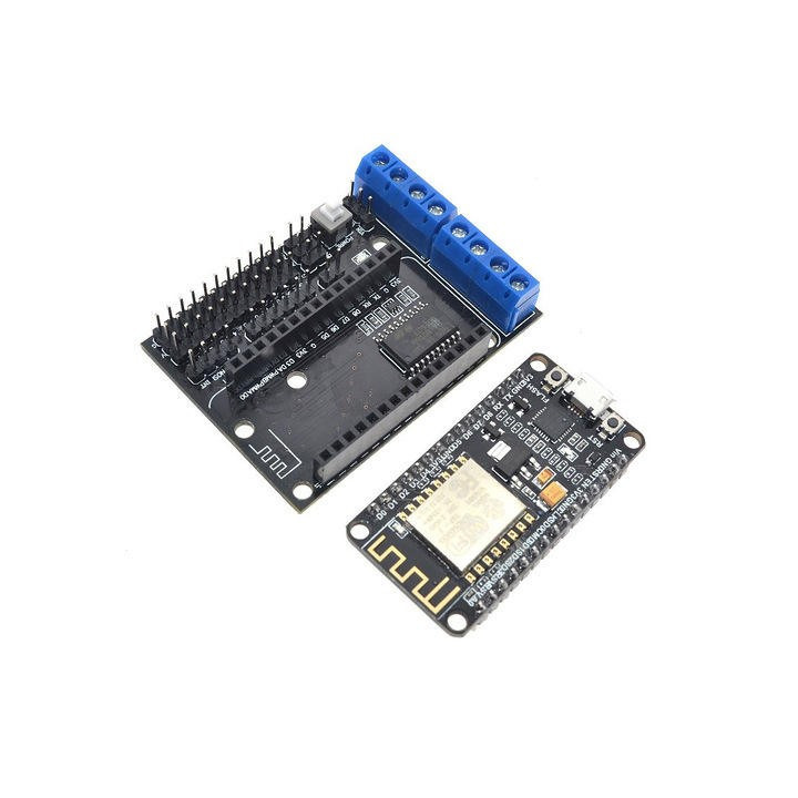 Tarjeta de Desarrollo IOT WIFI NodeMcu V2 ESP8266 SoM ESP-12E con Shield de Motores L293D