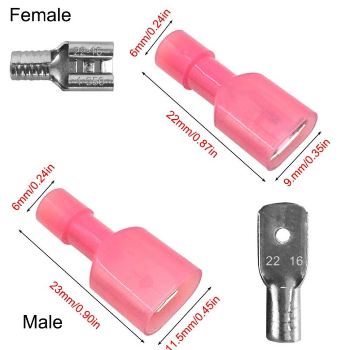 Terminal de Empalme Rapido para Cable Hembra-Macho (3 Pares)