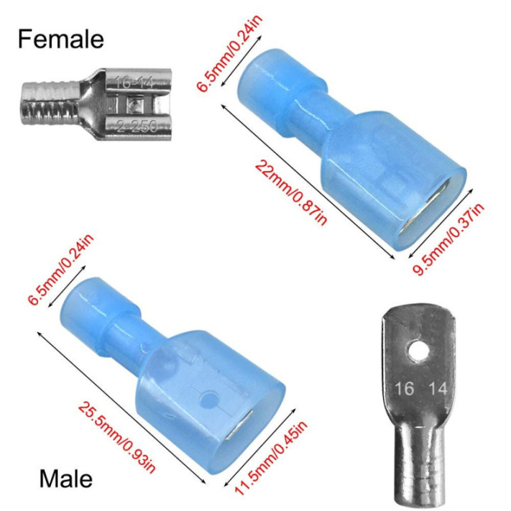 Terminal de Empalme Rapido para Cable Hembra-Macho (3 Pares)