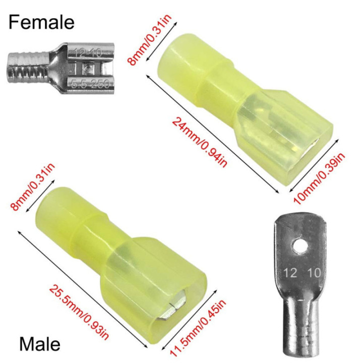 Terminal de Empalme Rapido para Cable Hembra-Macho (3 Pares)