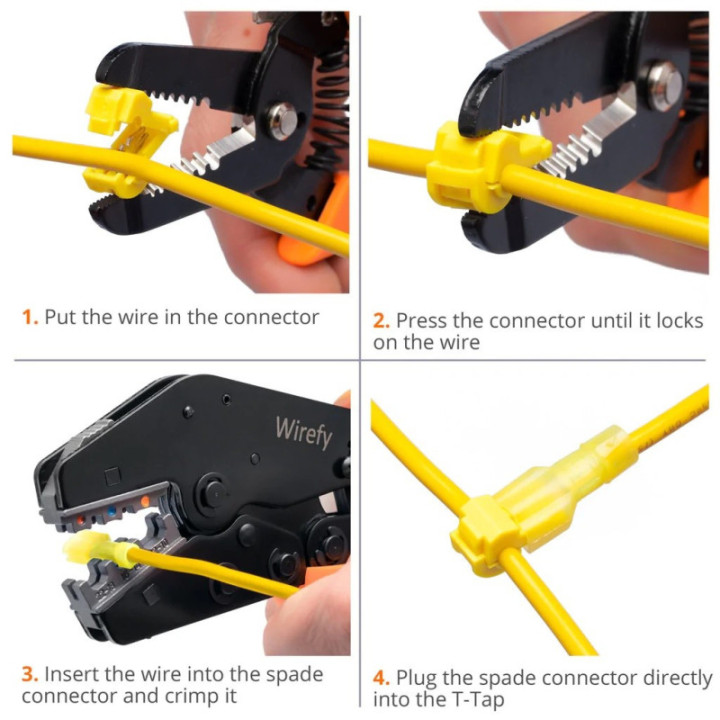 Conector con Terminal de Crimpado para Cable (2 Pares)