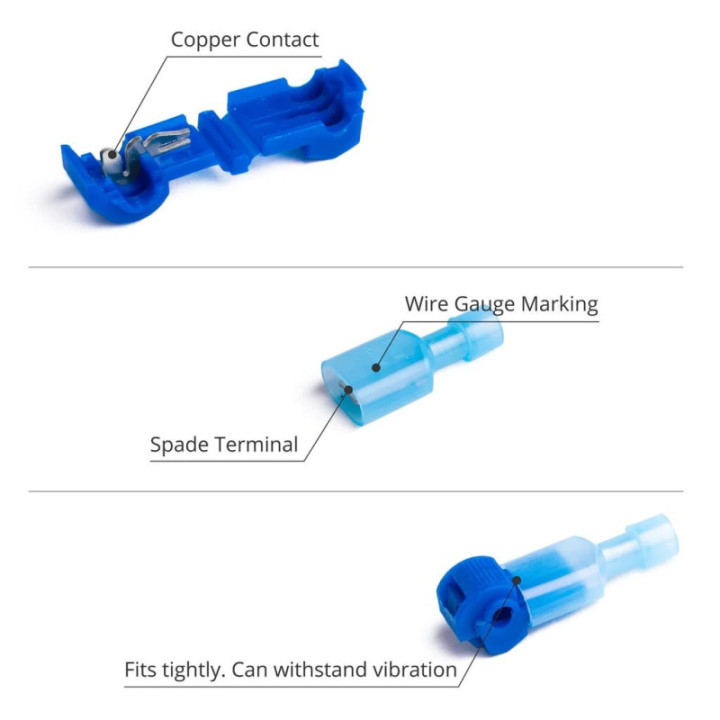 Conector con Terminal de Crimpado para Cable (2 Pares)