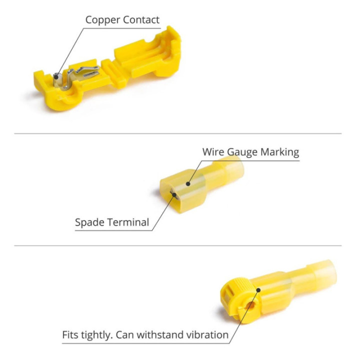 Conector con Terminal de Crimpado para Cable (2 Pares)