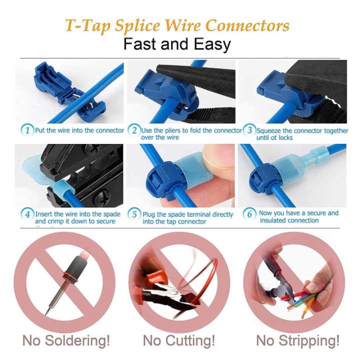 Conector con Terminal de Crimpado para Cable (2 Pares)