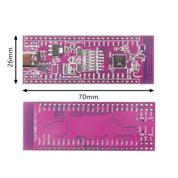 Tarjeta de Desarrollo HLK-W801 V1.1 Wifi y Bluetooth