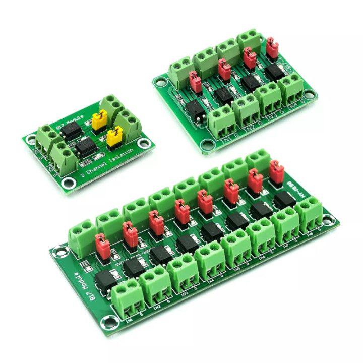 Modulo Optoacoplador PC817 1/2/4/8 Canales