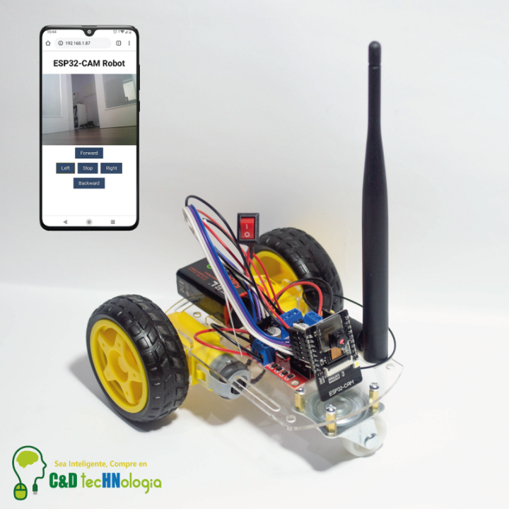 Carrito Robot con Camara ESP-32 WIFI