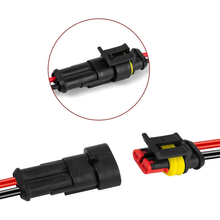 Conector Impermeable Hembra-Macho 2 / 3 /4 Pines