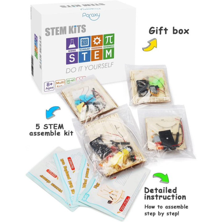 Proyectos de Experimentos de Ciencia STEM 4 en 1 (Kit)