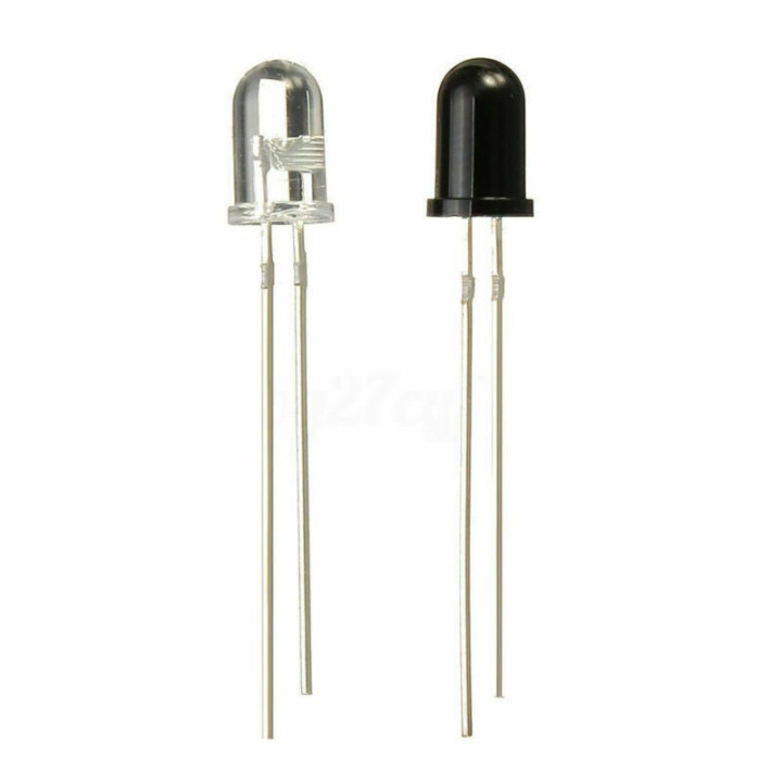 Diodo LED infrarrojo 5mm de 940nm Emisor o Receptor (5 unidades)