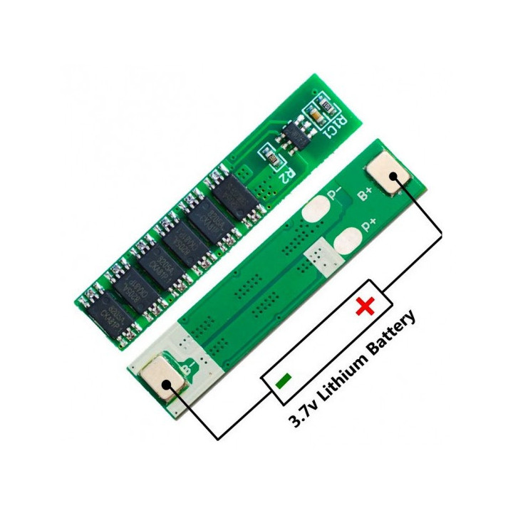 Modulo de Proteccion y Carga BMS para Baterias de Litio 18650 12A HX-1S-3576