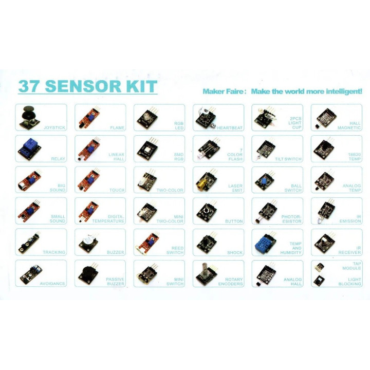 Kit de Sensores 37 en 1 Compatible con Arduino