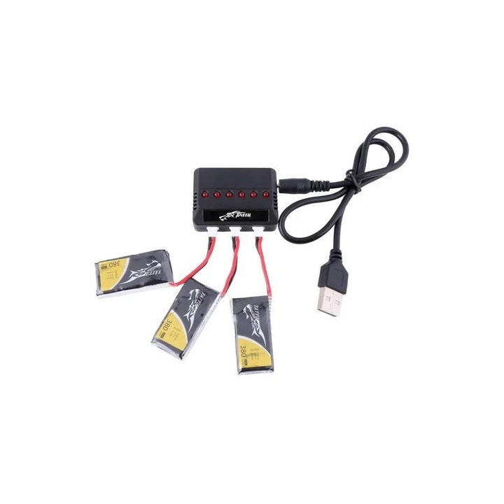 Bateria Recargable tipo LiPo 3.7V 380mAH conector JST 25C