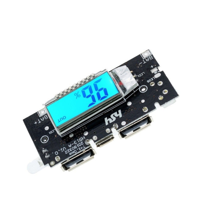 Modulo de Carga USB para Baterias 18650 con Pantalla BMS