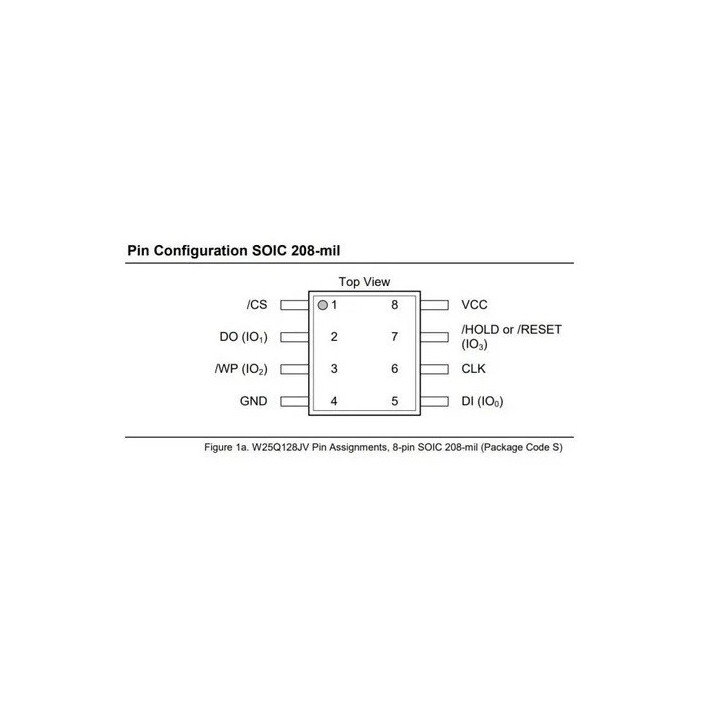 Memoria Flash Tipo NOR 3V SMD (SOIC-8)