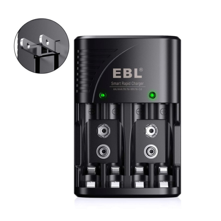 Cargador de Baterias AA/AAA/9V EBL-802