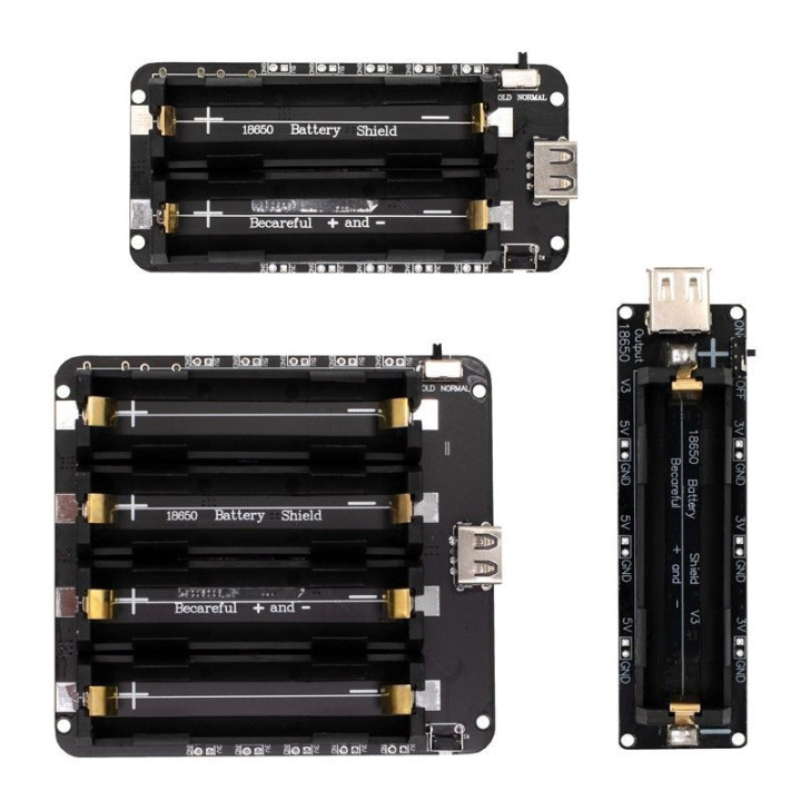 Modulo Cargador de Bateria 18650 Shield 1/2/4 Baterias