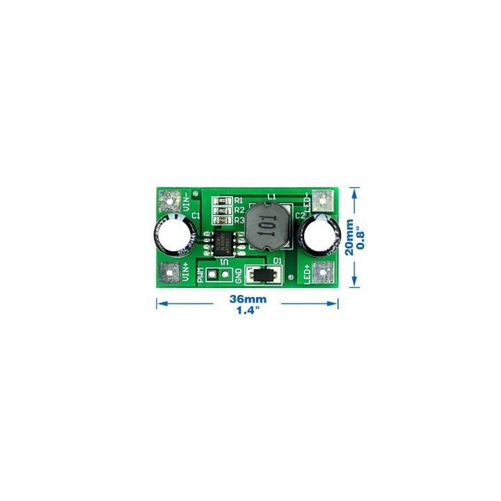 Modulo Controlador de LED Superbrillante 5-30V 1W/3W