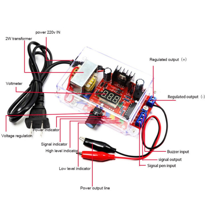 Fuente de Voltaje Variable LM317 1.25-12V 200mA (DIY)