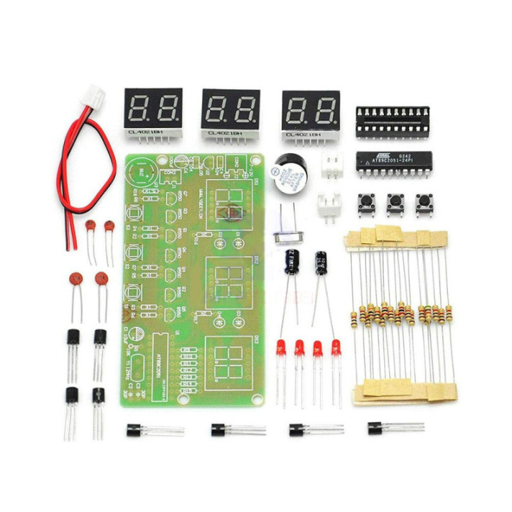 Reloj Digital LED con Display 6Bits AT89C2051 con Alarma (DIY)