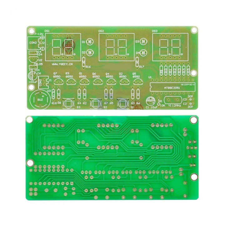 Reloj Digital LED con Display 6Bits AT89C2051 con Alarma (DIY)