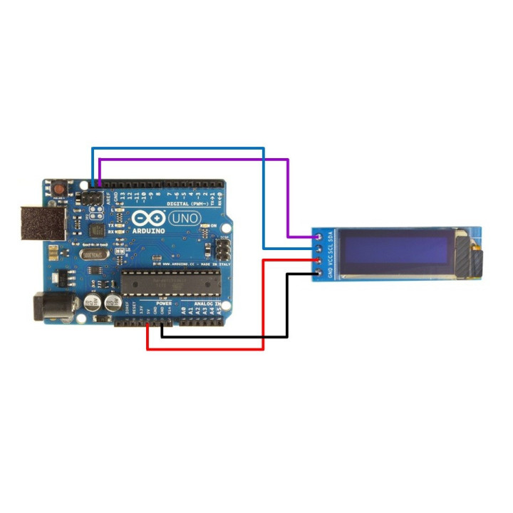 Pantalla Display OLED 0.91 Pulgadas I2C-SPI 128x32