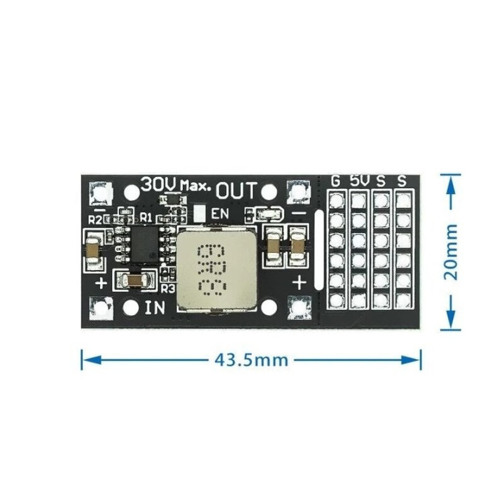 Estabilizador / Regulador descendente de Voltaje 7V-24V a 5V 5A DC-DC MP2482 SY8205