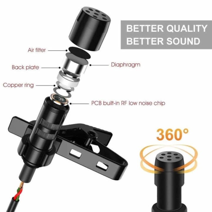 Microfono Lavalier de Condensador MB-Q01