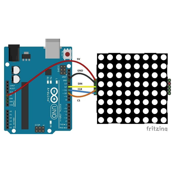 Modulo Matriz LED 8x8 MAX7219 Compatible con Arduino