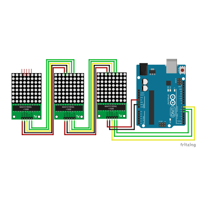 Modulo Matriz LED 8x8 MAX7219 Compatible con Arduino