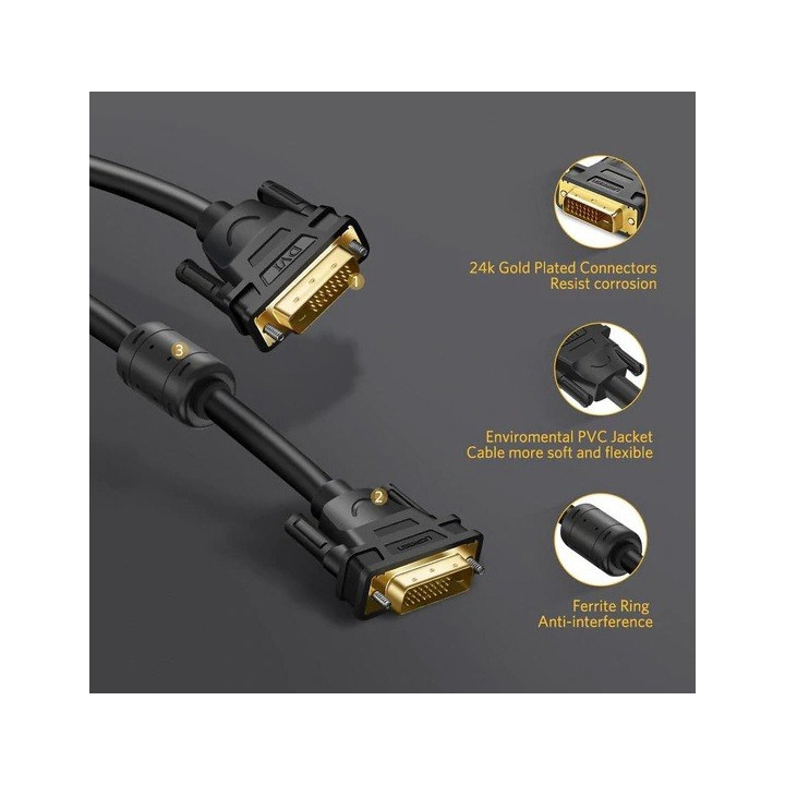 Cable DVI-D 24+1 Pines Macho-Macho 1.5M