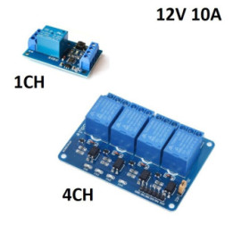 Modulo Rele 12V 10A 1- 4 Canales