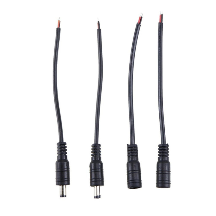 Conector Pigtail de conexion DC2.1 5.5x2.5mm Hembra / Macho