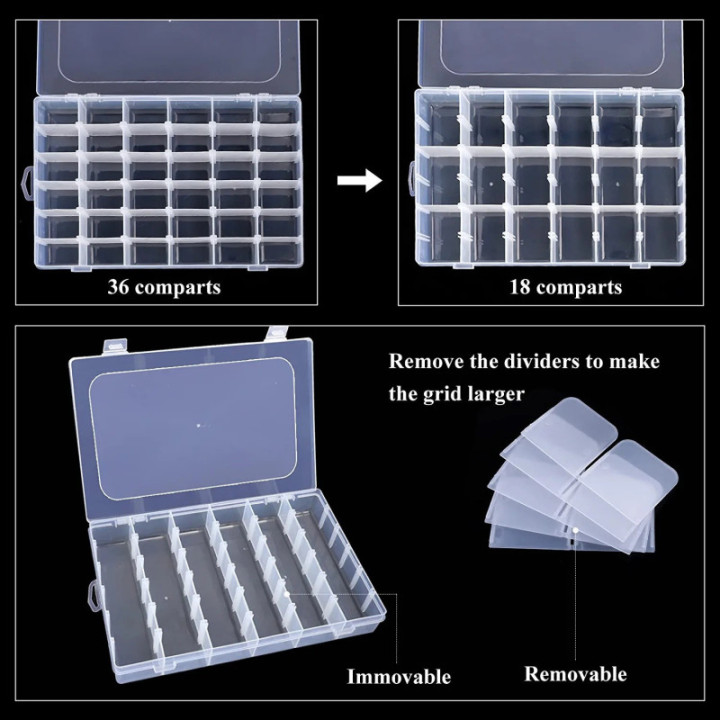 Caja Plastica Organizadora de 36 Espacios
