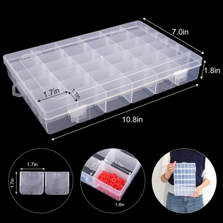Caja Plastica Organizadora de 36 Espacios