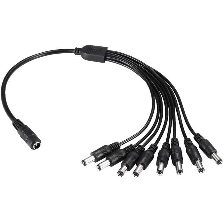 Distribuidor de Energia DC de 1 Entrada Hembra a 8 Salidas Macho