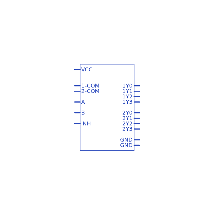Multiplexor Analogico 2CH 4x1 SN74LV4052APW SMD (16-TSSOP)