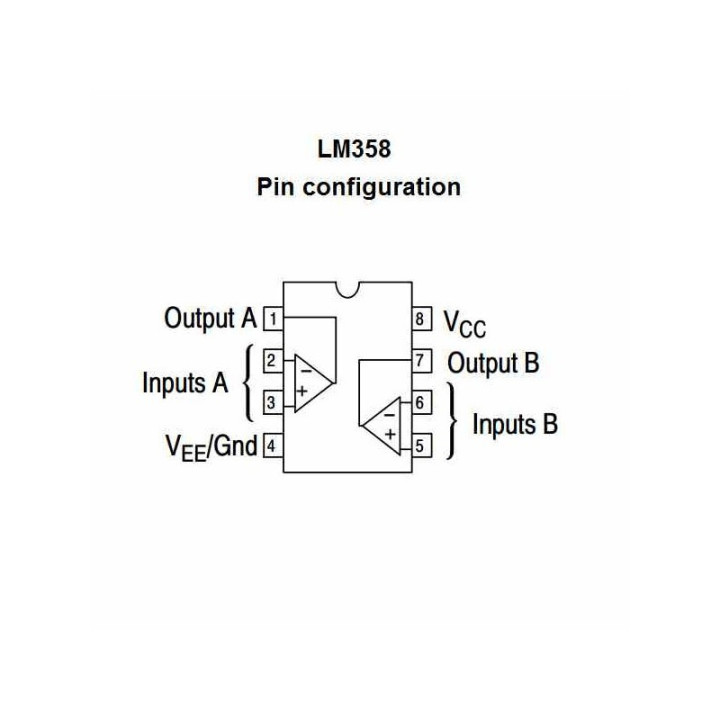 Amplificador Operacional LM358 SMD (SOP-8)