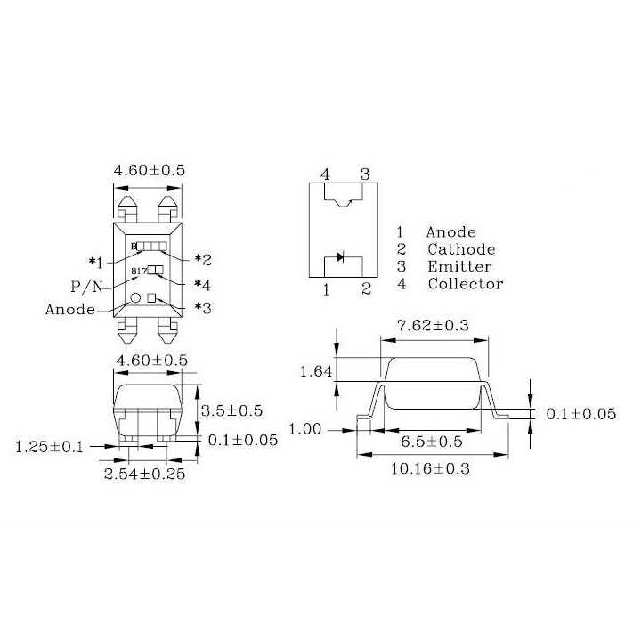 Optoacoplador PC817 SMD (SOP-4)